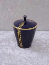 DDR Aelteste Volkstedt Porcelaine Design Boîte Bonbonnière Réel Cobalt Vintage