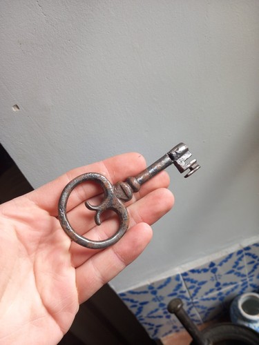 Antique wrought iron key - wrought,