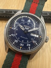 Seiko 5 Sports Men's Blue Automatic Field Sport Style Watch 4R36-10A0 Runs