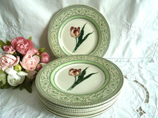 6 assiettes à dessert faience