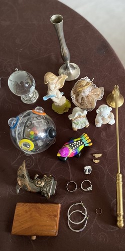 Lot objets brocante fond - ´objets,