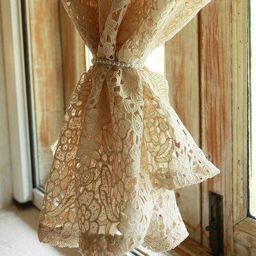 Dentelle court demi rideau - demi,
