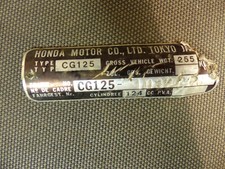 Ancienne plaque de cadre type