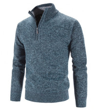 Pull homme chaud tricoté col