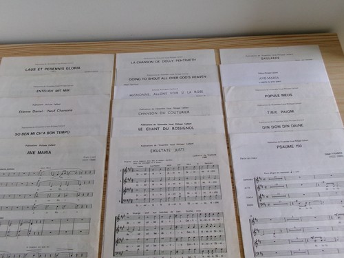 Lot partitions chant - partitions, ensemble