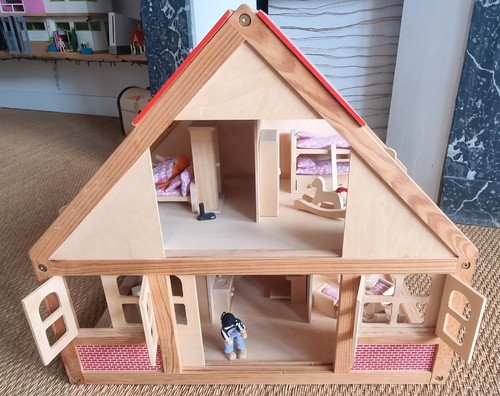 Maison poupée bois - de, en
