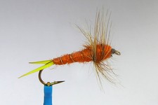 10 x Mouche peche Nymphe STONEFLY BROOKS ORANGE H8/10 fly fishing truite mosca