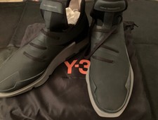 Chaussures Yohji Yamamoto Y3, Cuir Synthétique, Couleur Gris/noir, Mi-Haute