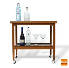 Expanding Teak Serving Bar Cart by Grete Jalk Table Danish Modern Mid Century