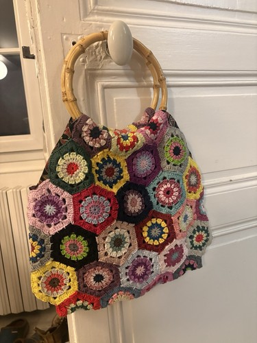 Sac fait main crochet coton