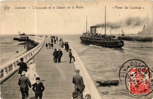 Cpa ostende estacade - ostende,