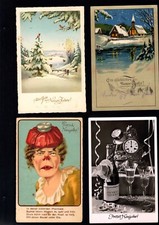 New Year - 15 Old Postcards From Around 1915 To 1955 (BA-8)