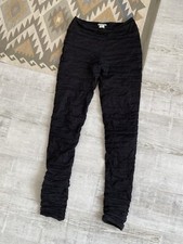 Sarah Pacini Avant Garde Cotton Nylon Black Slim Fit Pants Trousers Size M