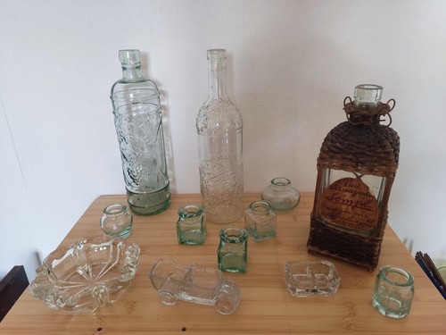 Lot brocante bouteilles pots - brocante,