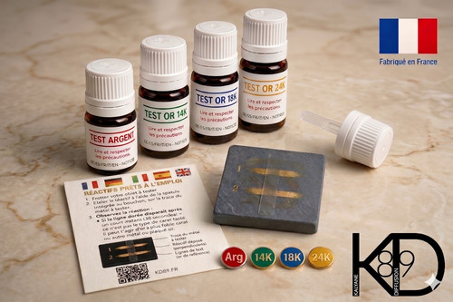 Kit testeur acide 14k - kit, or