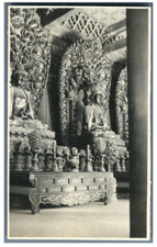 China, Interior of Chinese Temple  Vintage silver print Tirage argentique  8