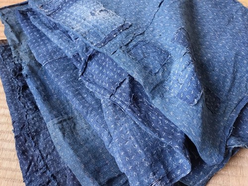 Tissu ancien japonais boro lin - tissu,