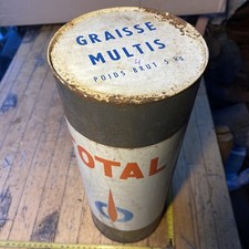 Bidon pot A graisse Total De 5 Kilos Ancien Déco Garage Publicitaire Pub Outil