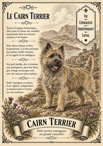 Affiche cairn terrier - cairn,