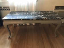 Vintage Louis XV Style Marble Top Coffee Table St. Laurent