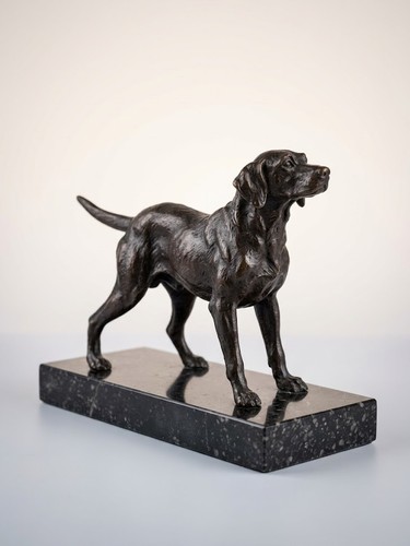 Sculpture bronze chien - bronze, de