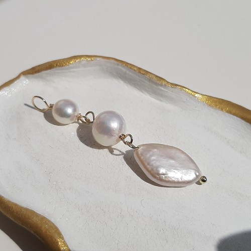 Pendentif perles culture - en,