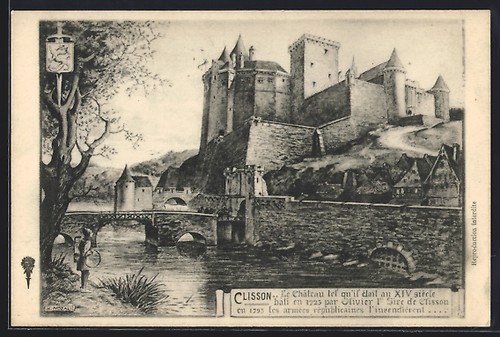 Cpa clisson château - le, fort