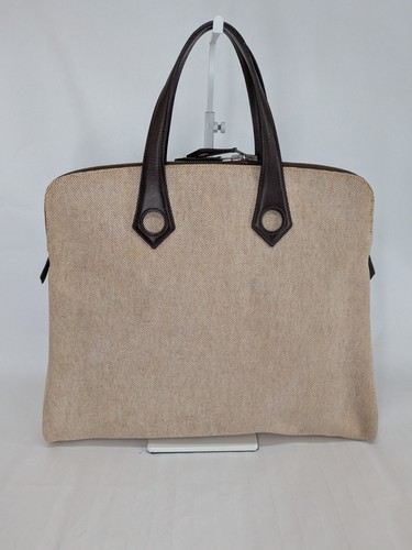 Hermes toile sac heebo - hermes, brown