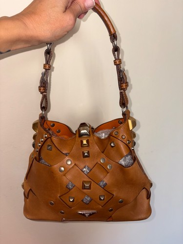Prada vintage sac en cuir - prada,