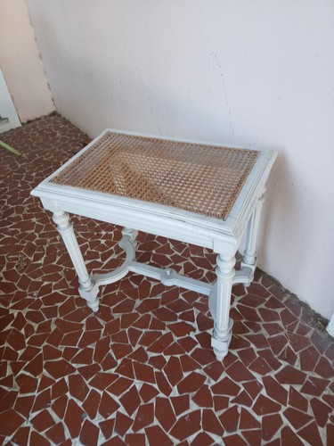 Banquette cannée noyer - banquette,