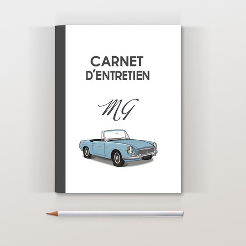 Carnet entretien mgb bleu - carnet, mg