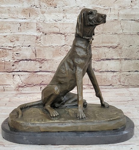 Sculpture bronze chien - bronze,