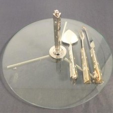 Plateau à fromage en verre/acier avec couverts figurant gruyère et souris 🐭