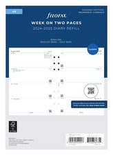 Agenda semainier A5 sur 2 pages du 24 août au 25 juillet