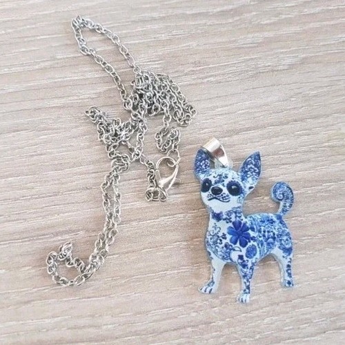 Collier pendentif chihuahua - , 2d