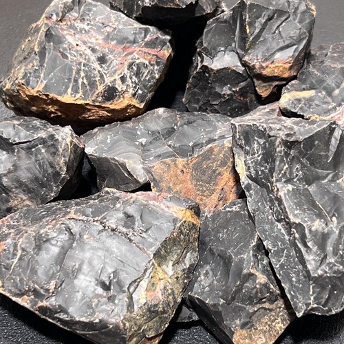 Large black onyx rough - black,