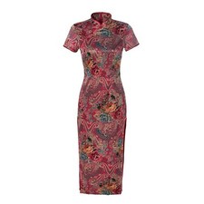 Été Robe Satin Chinois