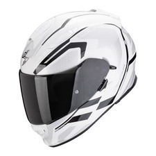 Casque Intégral Moto Scorpion Exo 491 Kripta Blanc Noir Brillant
