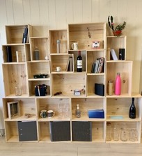 Kit Bibliothèque CAISSE BOIS RANGEMENT DÉCORATION