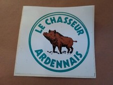 Antique sticker Ardennes the hunter Ardennes wild boar hunting