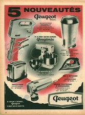 Antique Advertising Novelties Peugeot Robot Toaster Bread from 1950 Magazine