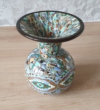 vase en émaux cloisonnés Gérbino Vallauris  hauteur 17,5cm