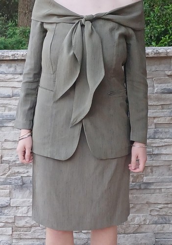 Tailleur jupe kaki gaultier - tailleur, jp