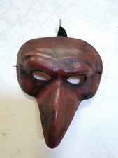 Venice / Venezia Italy Hand Painted Comedia Del Arte Leather Mask