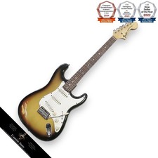 Guitare électrique Fender Stratocaster '69 Sunburst grande tête manche en...