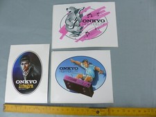 Lot de 3 autocollants ONKYO matériel Hi-Fi Aufkleber VINTAGE D4