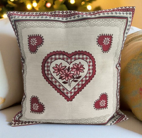 Housse coussin les cœurs - de,