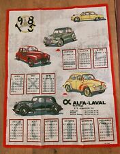 Calendrier 1985 torchon ancien