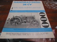 HANOMAG diesel 38 hp tractor brochure brochure in French