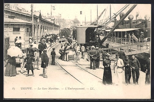 Cpa dieppe gare - la, maritime